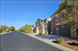 A street with many houses on the side of it